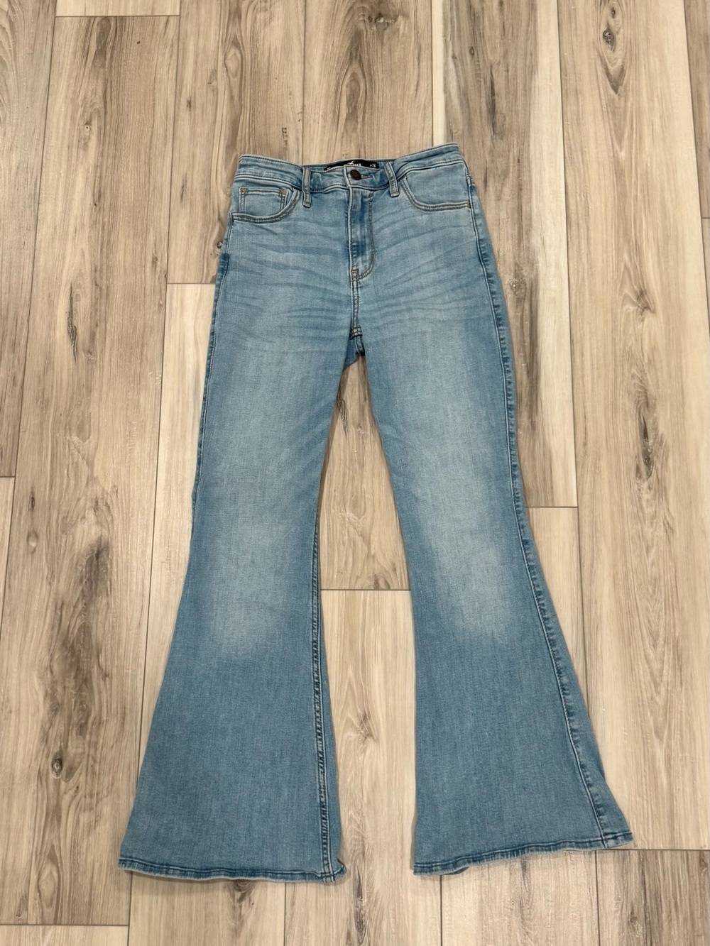 Hollister High-Rise Light Blue Flare Jeans for Women
